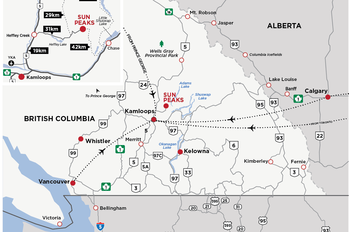 sun peaks bike park map